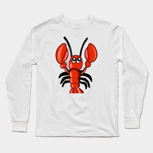 Cute Lobster Drawing Long Sleeve T-Shirt